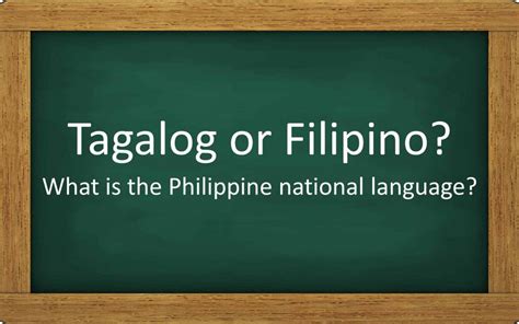 is tagalog the same as filipino.